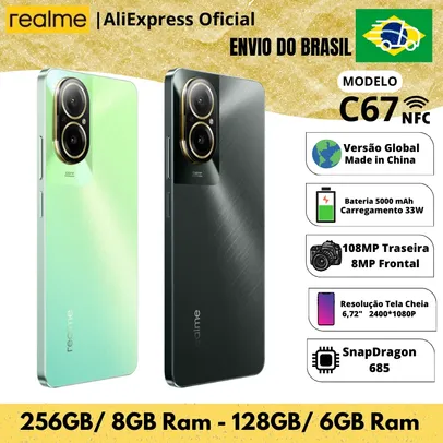 [DoBrasil] Smartphone Realme C67 Dual SIM 128GB/6gb