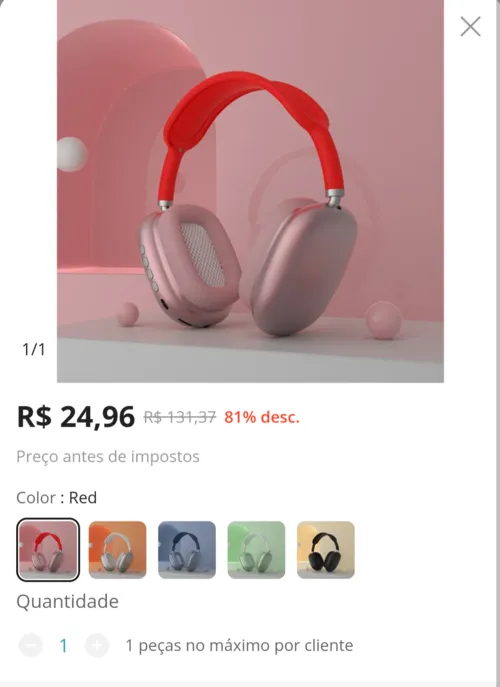 Imagem na descrição da promoção