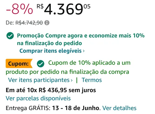 Imagem na descrição da promoção