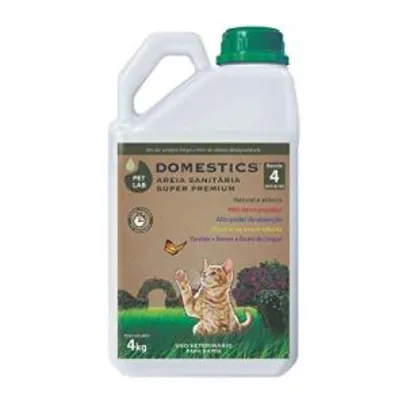 [Prime] Areia Sanitária para Gatos Petlab Domesctics 4kg R$ 34