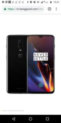 OnePlus 6T 6.41 Inch 3700mAh Fast Charge Android 9.0 8GB RAM 128GB ROM Snapdragon 845 4G Smartphone Mirror Black | R$2.580
