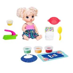 Boneca Hasbro Baby Alive Adoro Macarrão - Loira + Refil Baby Alive Massinhas - R$99