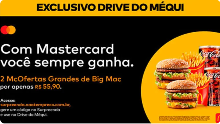 Mastercard Surpreenda | 2 McOfertas Grandes de Big Mac (Drive Thru)