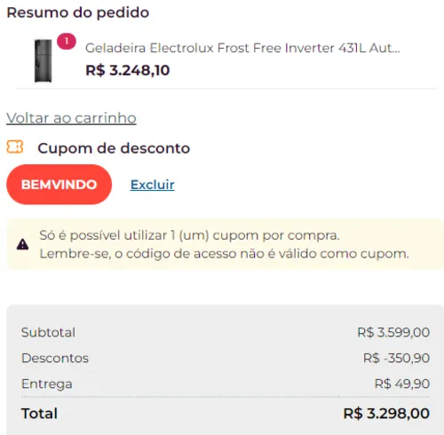 Imagem na descrição da promoção