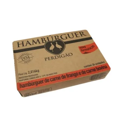 hambúrguer perdigão de carne e frango 2kg