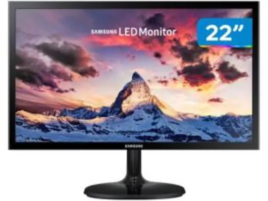 Monitor Samsung 22” LED Widescreen Full HD HDMI VGA TN LS22F350FHLMZD - R$ 569