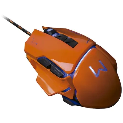 Mouse Gamer Com Fio Multilaser Warrior Ivor MO263 - Laranja