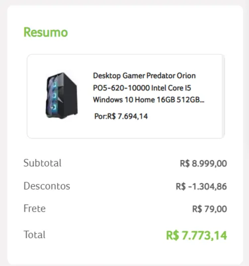 Imagem na descrição da promoção