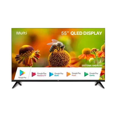 (AME R$1567) Smart TV Qled 55 4K Multi Android 3 HDMI 2 USB - TL060M