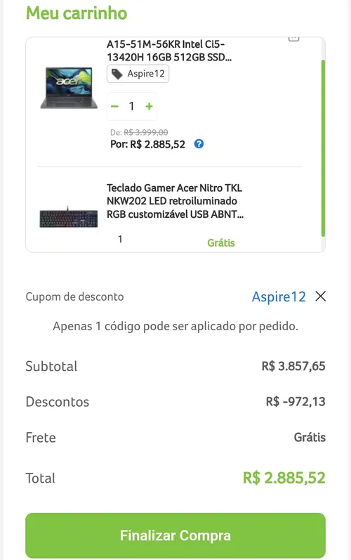 Imagem na descrição da promoção