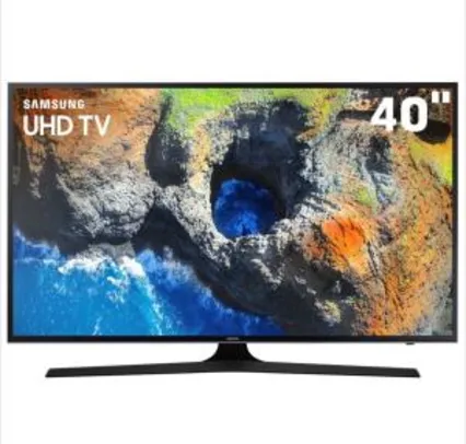 Smart TV LED 40" UHD 4K Samsung 40MU6100 - R$ 1890