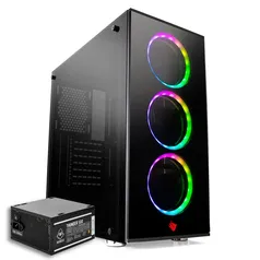 Pichau Kit Upgrade, Gabinete Pichau Pouter II Led RGB + Fonte Mancer Thunder 500W