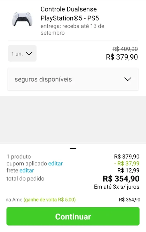 Imagem na descrição da promoção