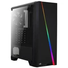 Gabinete Aerocool Cylon RGB LED MID Tower ATX Preto | R$250