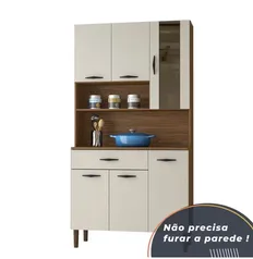 Armário de Cozinha Completa Golden Nogueira / Off White