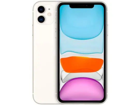[MagaluPay]iPhone 11 Apple 128GB Branco 6,1” 12MP iOS -