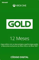 [RECARGAPAY PRIME] Gift Card Xbox Live Gold - 12 meses | R$174