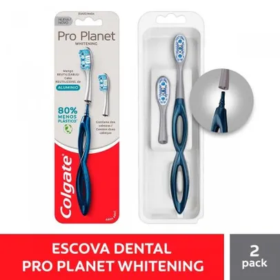 Escova de Dente Colgate Pro Planet com 2 cabeças