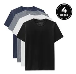 Kit 4 Camisetas Masculino - Malwee | R$89