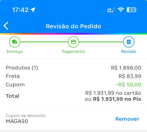 Imagen na descrição da promoção