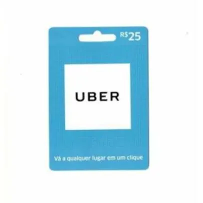 Gift Card Uber de R$50 por R$35