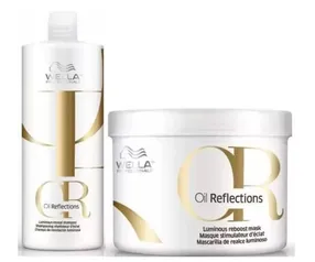 Wella Kit Oil Reflections Shampoo 1000ml + Mascara 500ML