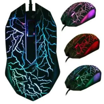 X700 USB Optical Wired Gaming Mouse para PC - Preto | R$24