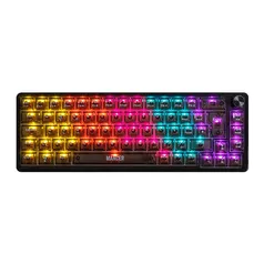 Teclado Mecanico Gamer Mancer Black Ghost, Rainbow, Switch Huano Vermelho, Preto, MCR-BKG-RBW01