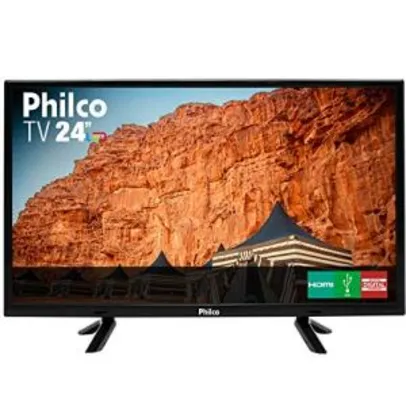 TV LED 24" HD PHILCO PTV24C10D, Resolução HD, Recepção Digital | R$670