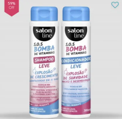 Saindo por R$ 4,08: Kit SOS bomba shampoo + condicionador Liso e Leve 300ml | R$ 4 | Pelando