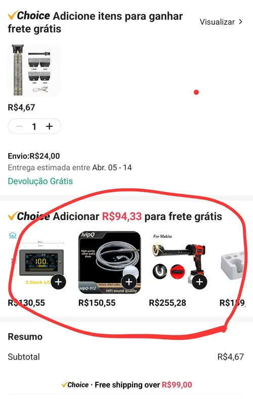 Imagen na descrição da promoção