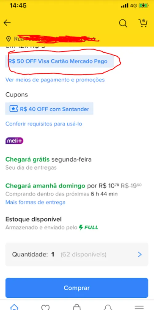 Imagem na descrição da promoção