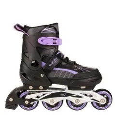 Patins Gonew Fitness Flexx 2.0 In line ABEC 7 Ajustável Base de Alumínio - Preto e Lilás | R$ 159