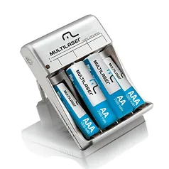 Carregador de Pilhas Multilaser AA/AAA + 2 Pilhas AA 2500Mah + 2 Pilhas AAA 1000Mah - CB045, turquoi