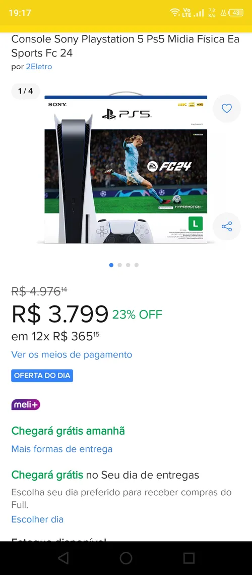 Imagem na descrição da promoção