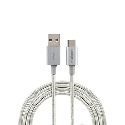 Cabo USB-C em nylon com 1,5 m EUAC 15NB Branco Intelbras