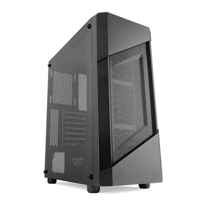 GABINETE GAMER AIGO DARKFLASH POLLUX PRETO LATERAL ACRILICO | R$200