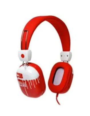 Fone de Ouvido (Headphone) Chilli Beans Supra Auricular Vermelho e Branco HIPSTER TM-612MV/2-3 (Primeira compra)