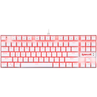 Teclado Mecânico Gamer Redragon Kumara Lunar K552, Switch Blue, Com Led, ABNT2, White