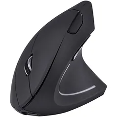 Mouse Vertical Sem Fio Power Fit, Recarregável - Preto