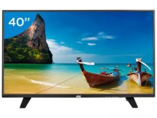 TV LED 40” AOC Full HD LE40F1465 - Conversor Digital 1 USB DTV - R$ 1.282,41 à vista