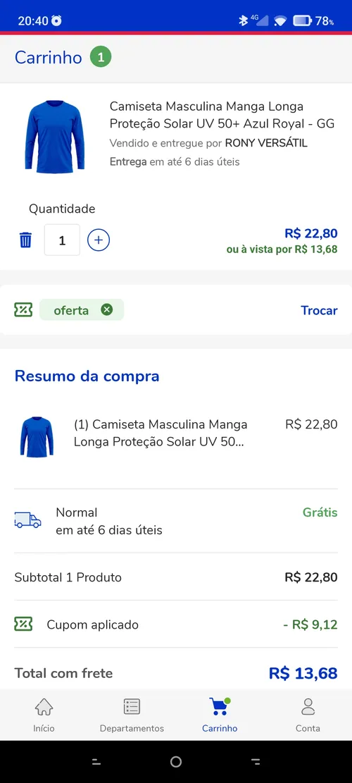 Imagem na descrição da promoção