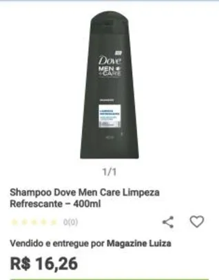 [1ª Compra / App] 3 Shampoo Dove Men Care Limpeza Refrescante - 400ml - R$29