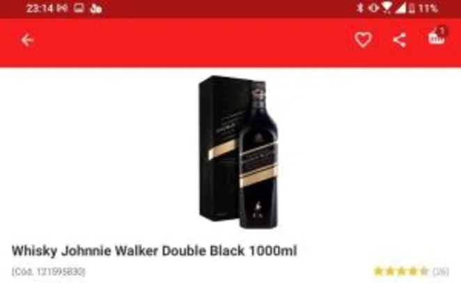 Whisky Johnnie Walker Double Black 1L | R$154