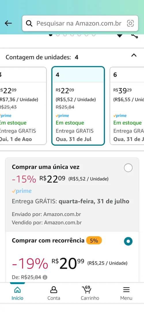 Imagem na descrição da promoção