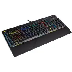 Teclado Gamer Corsair Mecânico Switch Cherry MX Blue, RGB, ABNT2, Strafe - CH-9000120-BR