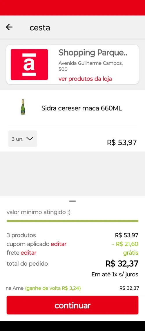 Imagem na descrição da promoção