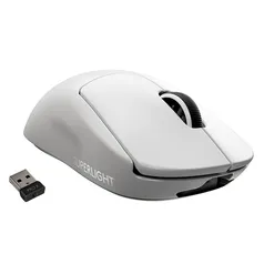 Mouse Sem Fio Gamer Logitech G PRO X Superlight, Lightspeed, 25000 DPI, 5 Botões, Branco - 910-00594