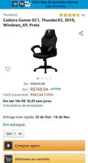 (Prime) Cadeira Gamer ThunderX3 EC1 em 10x s/juros R$769