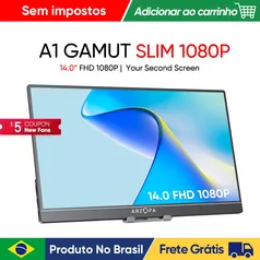 [Do brasil] Monitor ARZOPA 14.0 ''1080P FHD IPS A1 GAMUT slim